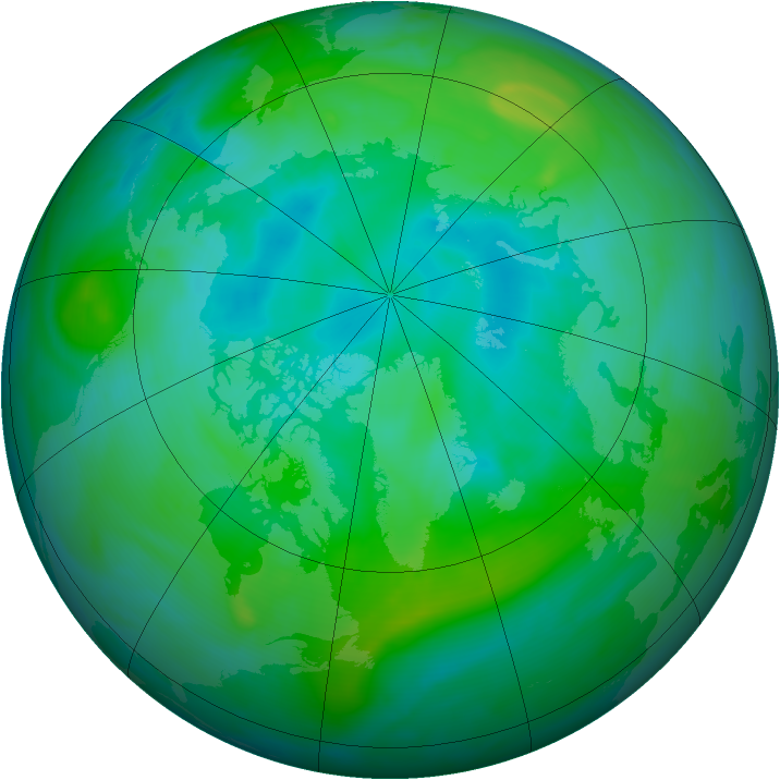 Arctic ozone map for 27 August 2006
